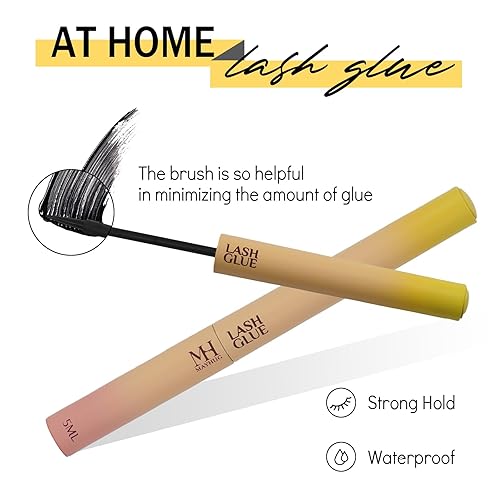 Miniatura 5 de Kit de extensión de pestañas para bricolaje, 320 unidades, pestañas individuales 40D, con pegamento negro de 0.17 onzas líquidas y herramienta