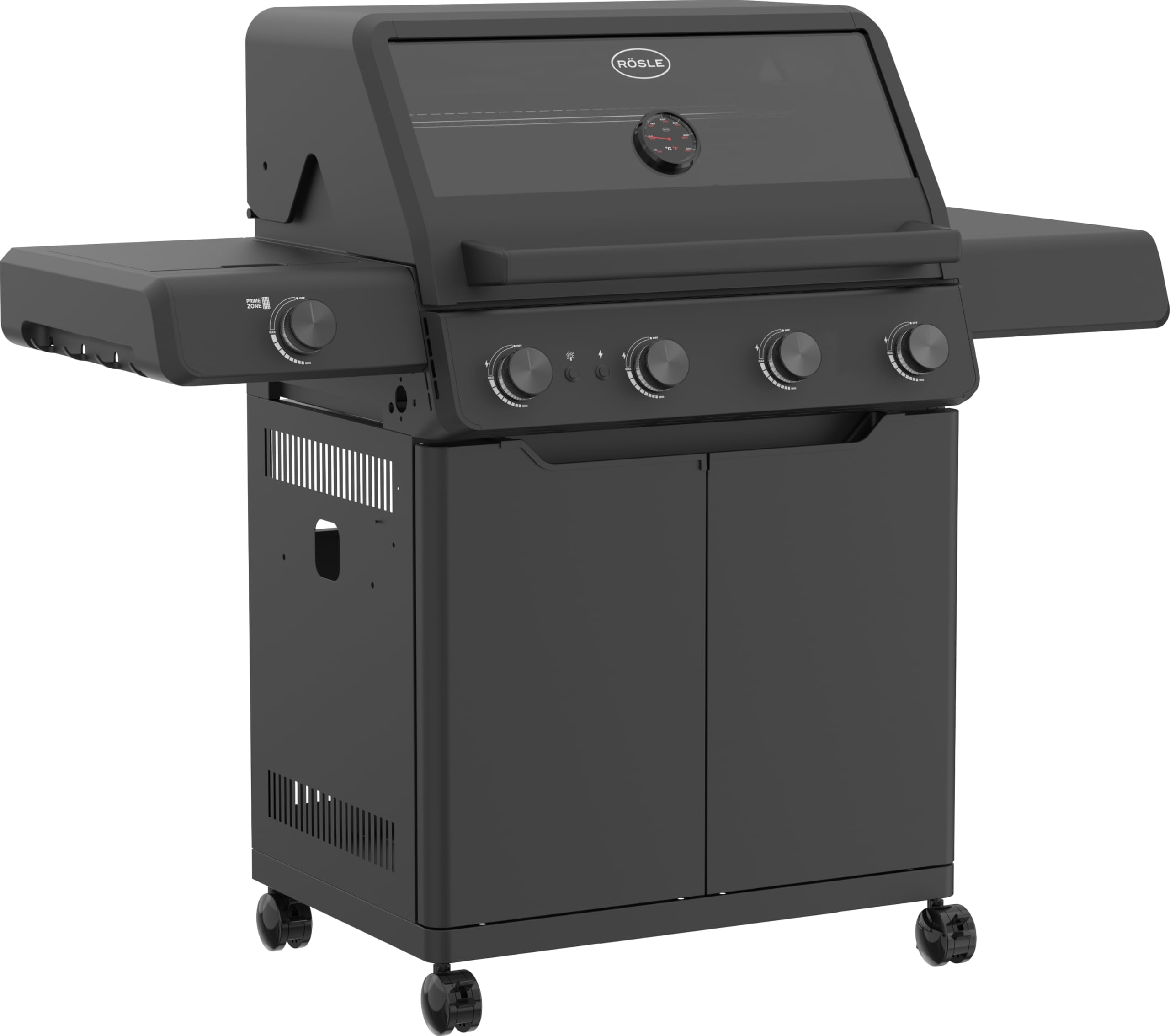 RÖSLE Gasgrill ALLFLAME Prime 4 – 4 Brenner, PRIMEZONE, Vario+ Grillrostsystem