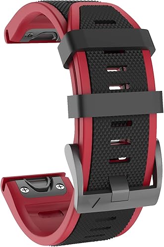Miniatura 2 de OVERSTEP Compatible con Fenix 5X Band, correa deportiva de 0.066 pulgadas (1.024 in), correa de silicona de repuesto para Garmin Fenix 5X PlusFenix