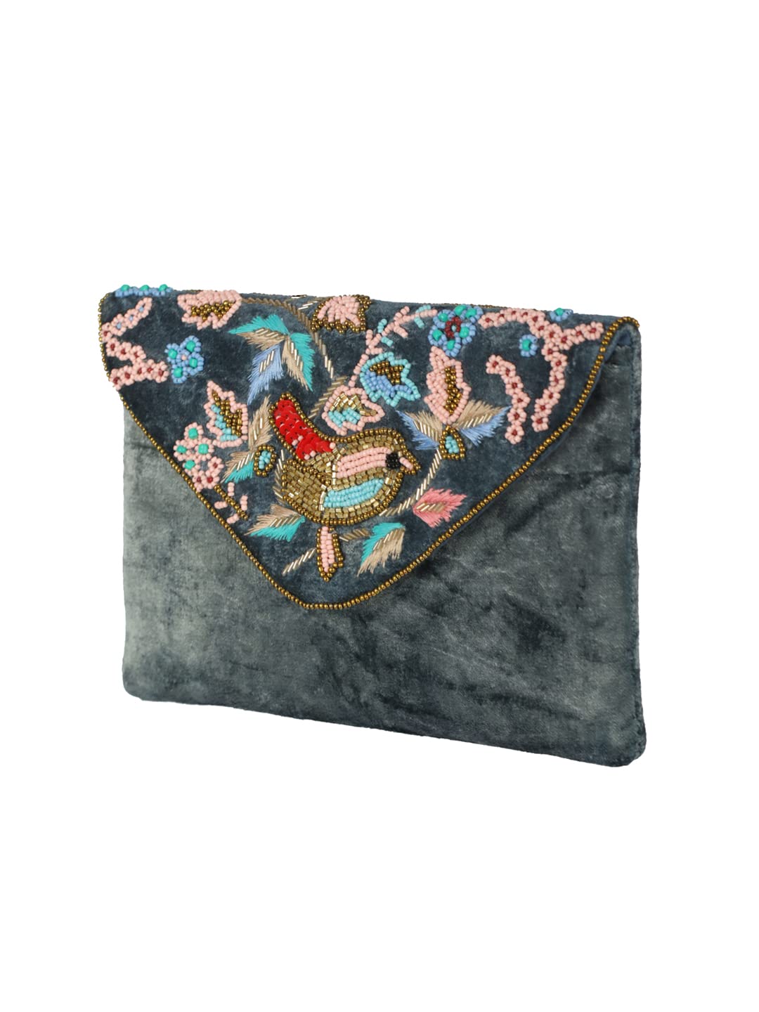 Priyaasi BirdBliss Beaded Velvet Sling Bag - Image 8 thumbnail