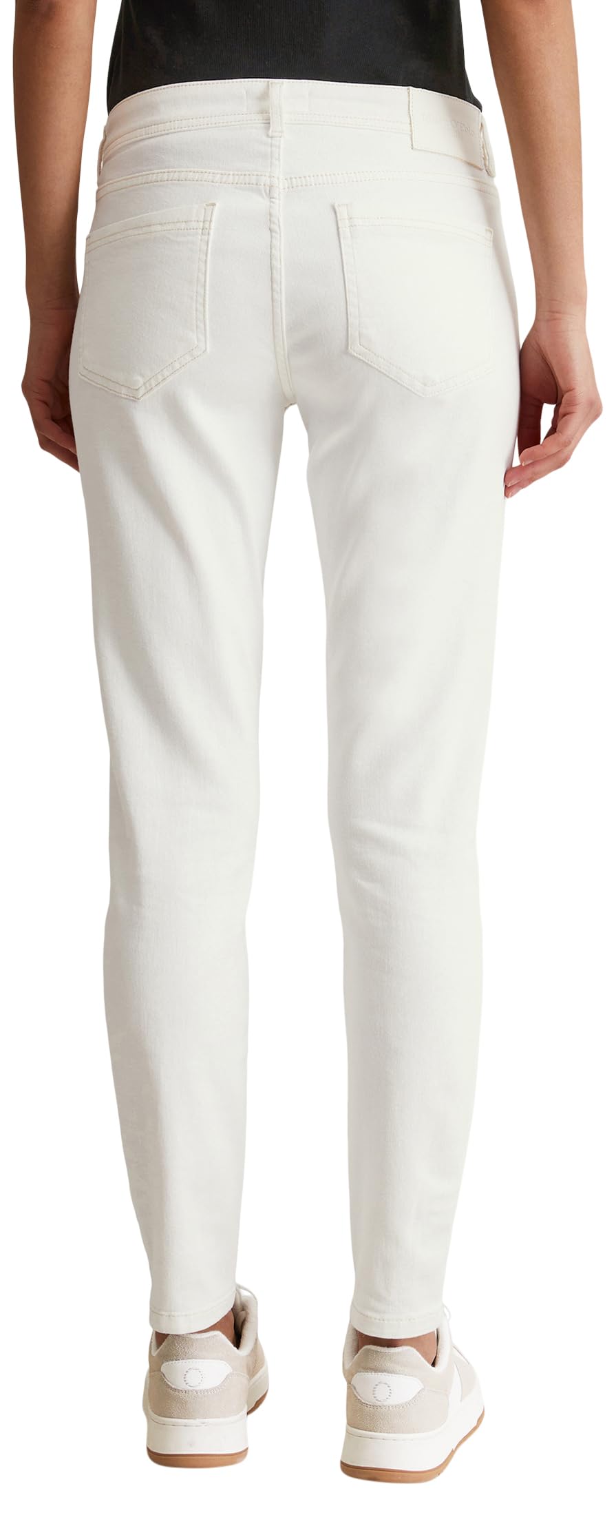 Marc O'Polo Denim Damen Jeanshose mit Stretch-Anteil Slim Fit, Mehrfarbig (White Multi 01), W33/L30 – Ansicht 4