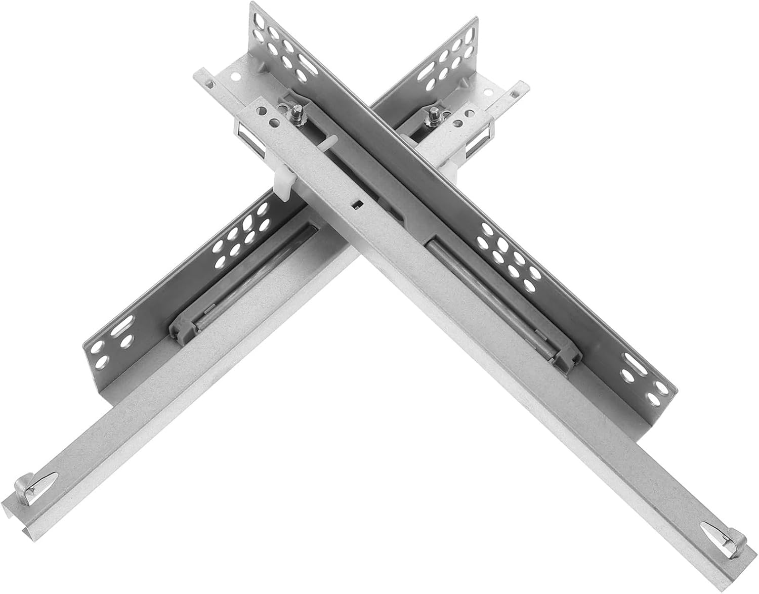 2 Pcs Drawer Hidden Slides Heavy Duty Mute Replacement Cabinet Undermount Cold Rolled