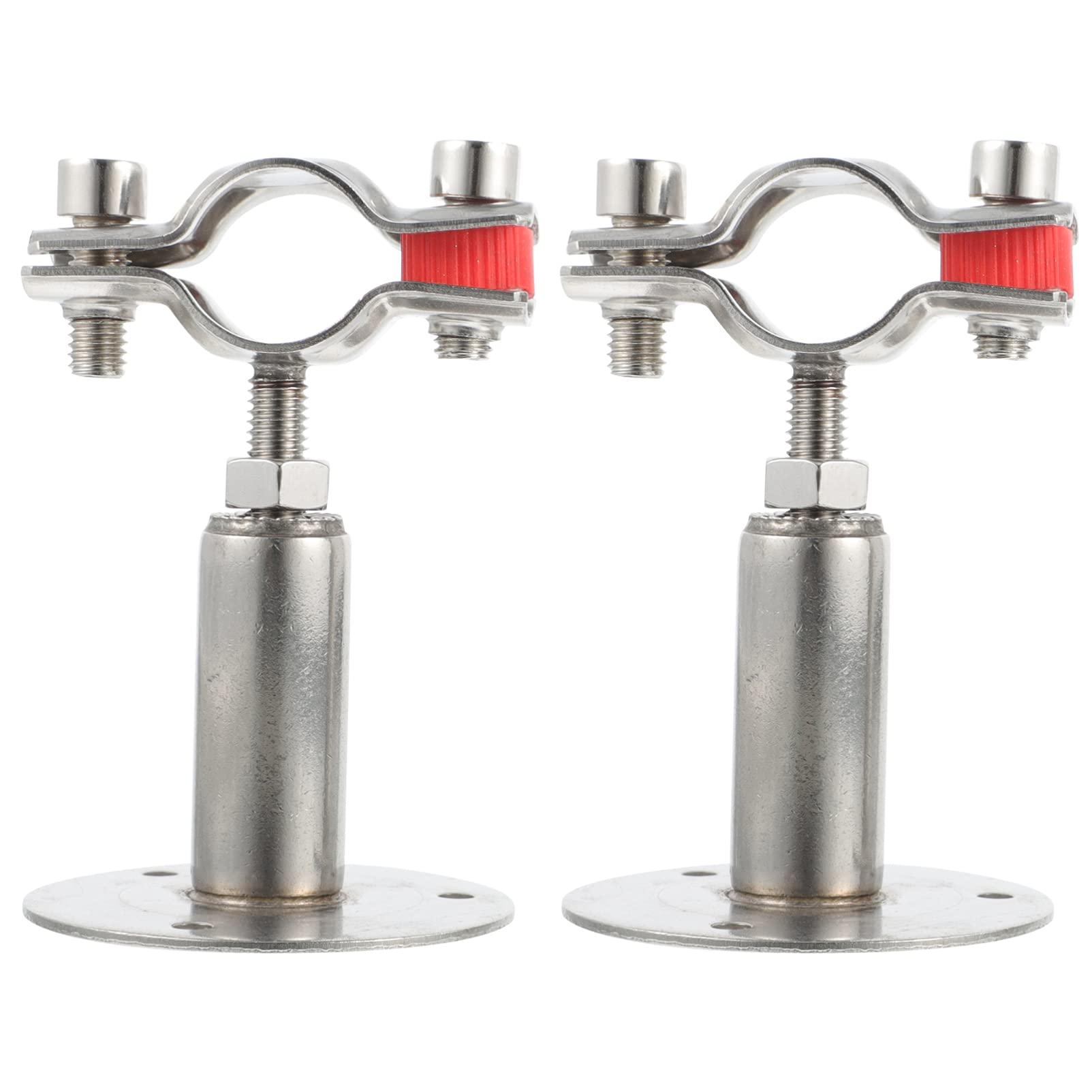 Balacoo 2pcs Stainless Steel Tube Clip Holder Adjustable Clamp for Hose Strong Salt Resistant Waterproof Oil Proof
