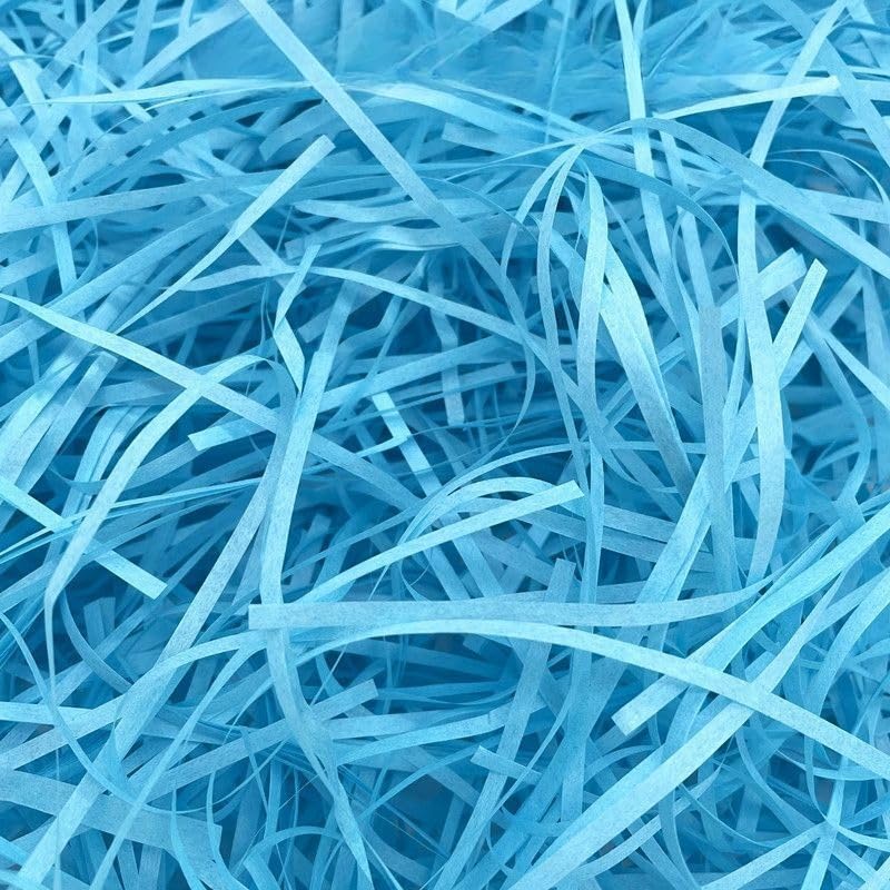 Papier déchiqueté pour boîtes-cadeaux, Papier de soie froissé à paillettes, 30-500 g, multicolore(Style C/Blue,500g)