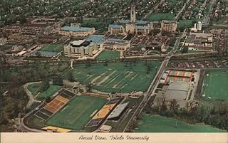 Aerial View, Toledo University, Glass Bowl Stadium Toledo, Ohio OH Original Vintage Postcard