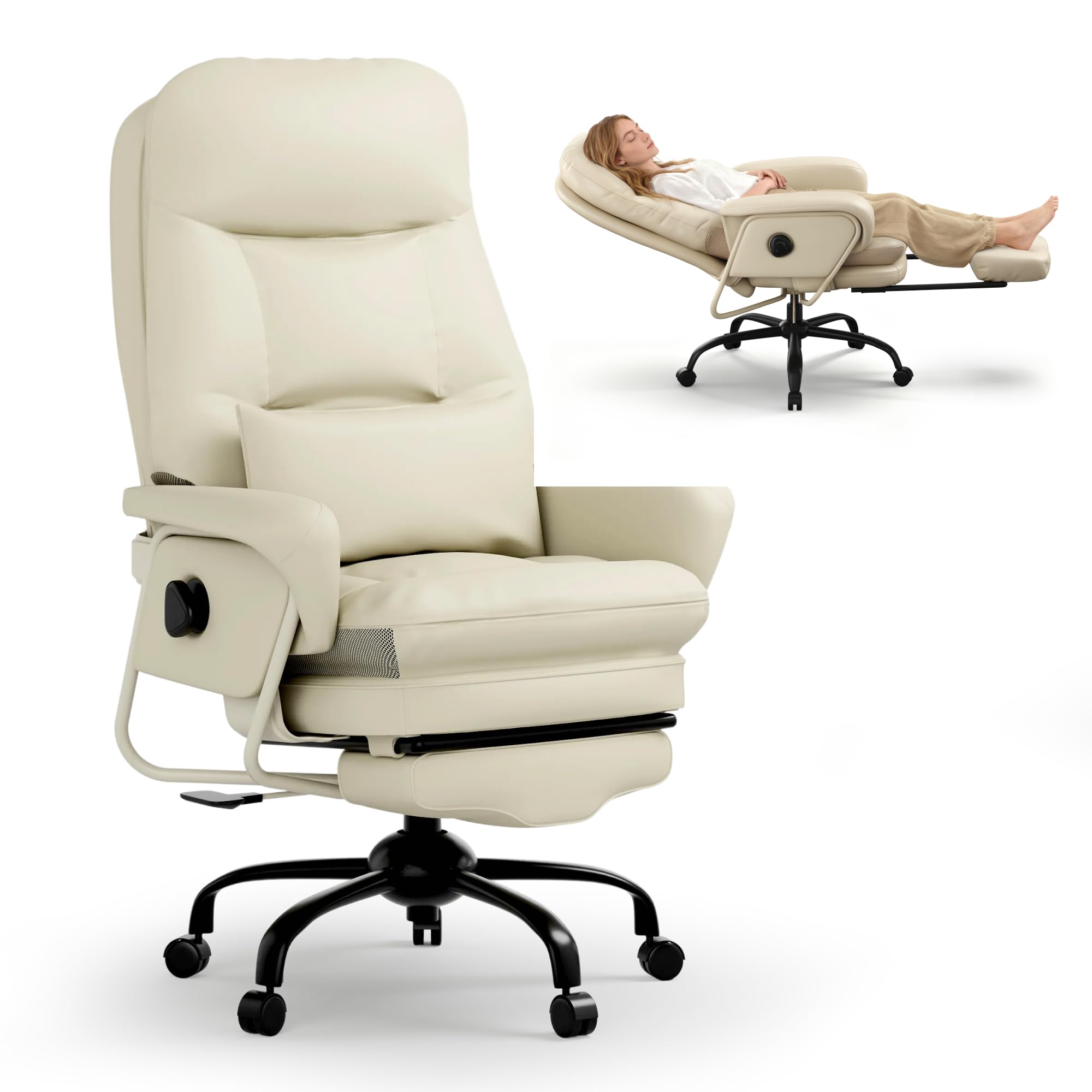 FLEXISPOT Luno Chefsessel Ergonomischer Bürostuhl mit Fußstütze