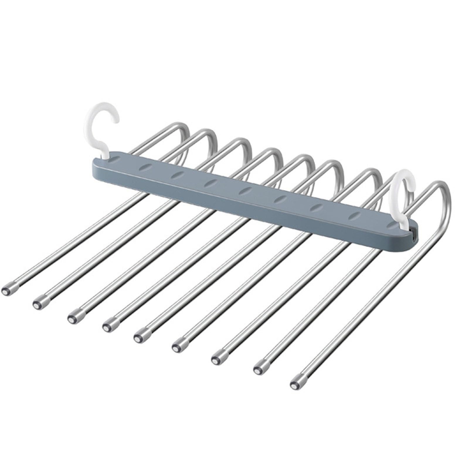 Trousers Hangers Folding Trouser Rack Hanger Household Space Saving(Grigio.)