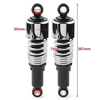 Amazon.co.jp: 267mm オートバイリアショックアブソーバー