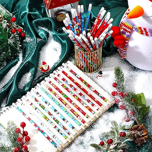 Censen 60 Pezzi Matite di Natale con Gomma Matite