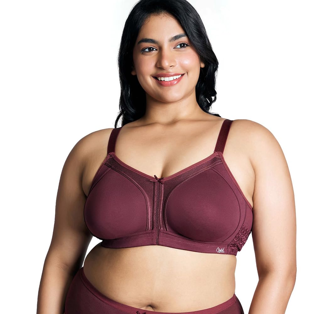 NYKD Women's Cotton Non-Padded Wire Free Casual Full Coverage Bra