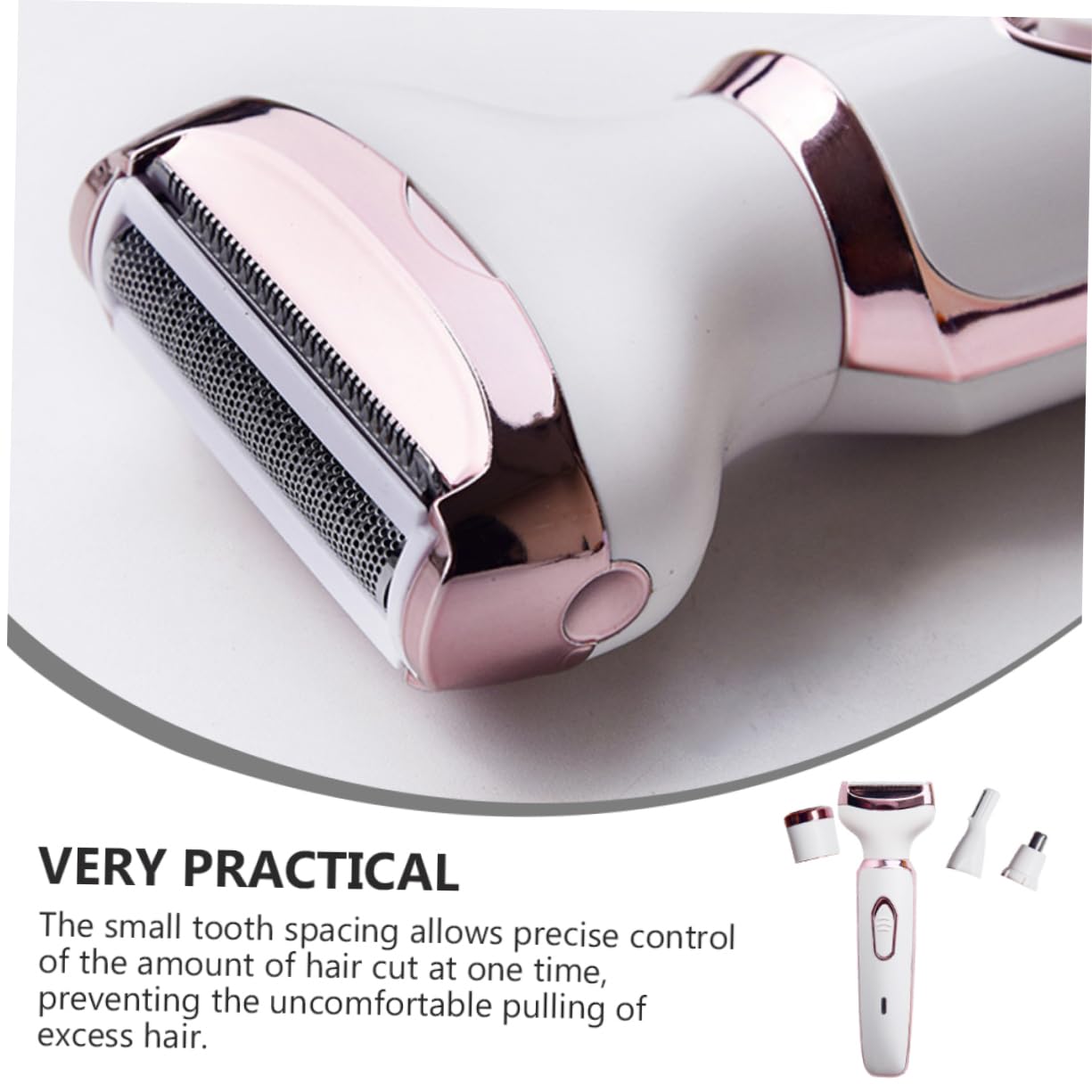 OHPHCALL Electric Nose Hair Trimmer 1 Set Comfortable Handle Waterproof for Bathing Rechargeable White