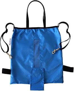 JISUNZON Urine Drainage Bag Holder - Privacy Covers for Wheelchairs, Bed Rails, Scooters - Conceals Catheter Line, Small Pocket - Durable Hooks, (Blue)