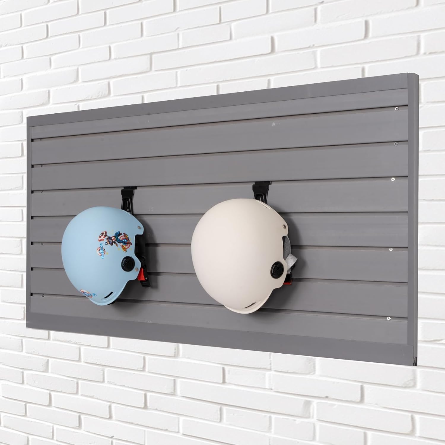 Slatwall Hooks Accessory 14 Pcs, Heavy Duty Single and Double Slatwall Hooks & Hanger Metal Accessories with 6 Slatwall Bin, 1x Slatwall Basket with Zipper