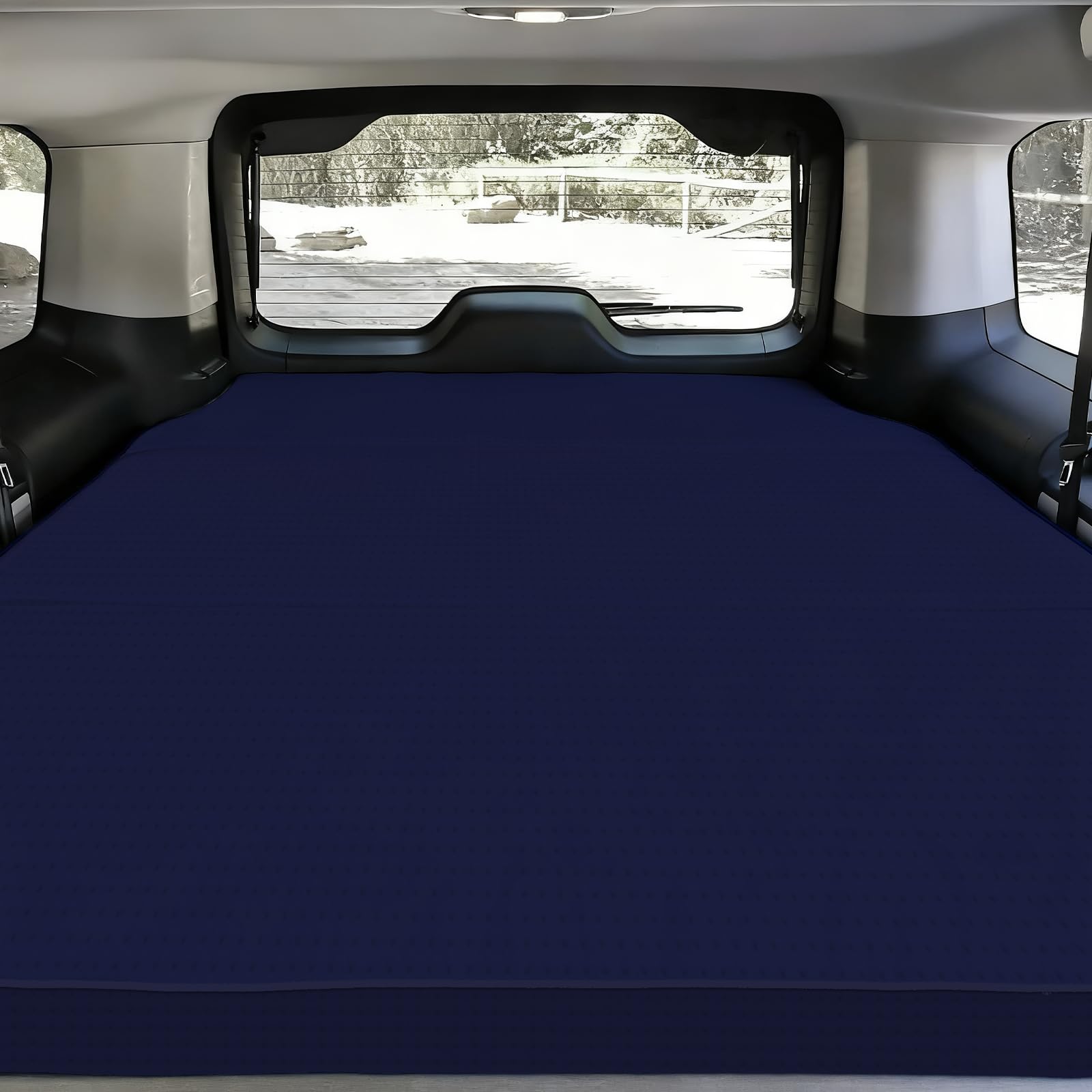 Atmungsaktive kühle komfortable Stoff-Automatratze zum Zusammenfalten kompatibel mit VW T32 T4 T5 T6 T6.1 T7 Multivan California Beach Caravelle Transporter Maße:186×148×8cm Wohnmobil Camper Zubehör