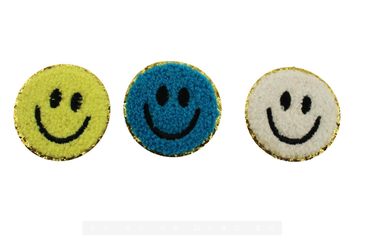 Amazon.co.jp: speed mao かわいい ニコちゃんマーク アップリケ