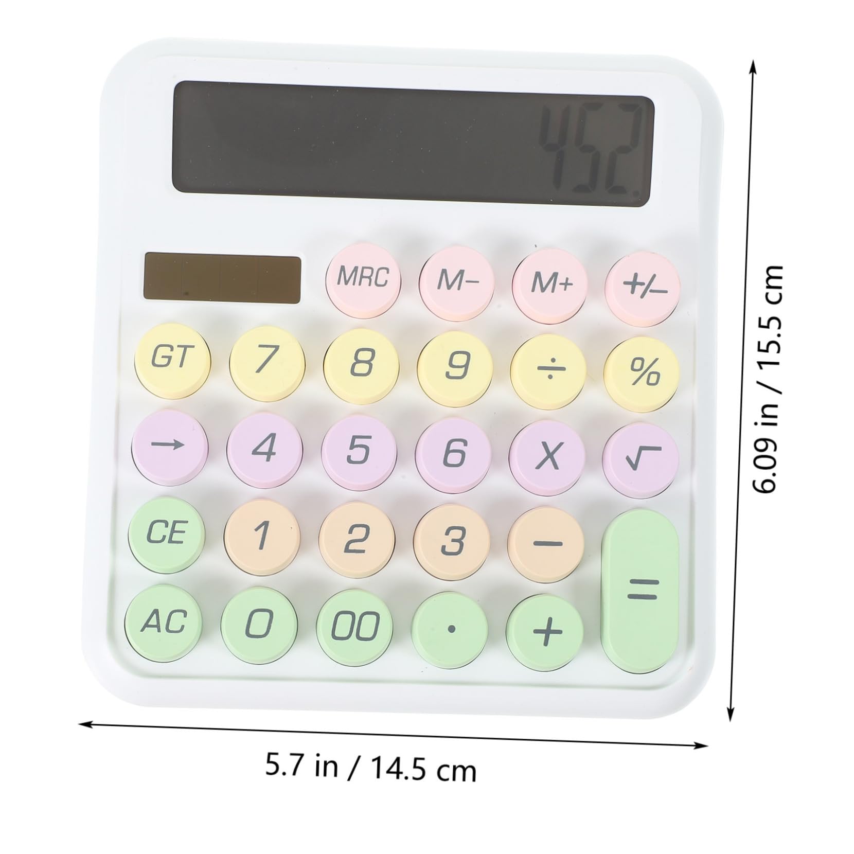 DOITOOL Small Decorative Calculator with Buttons Aesthetic Mechanical Keyboard Design for Office and Study Lightweight Non Skid Table Calculator