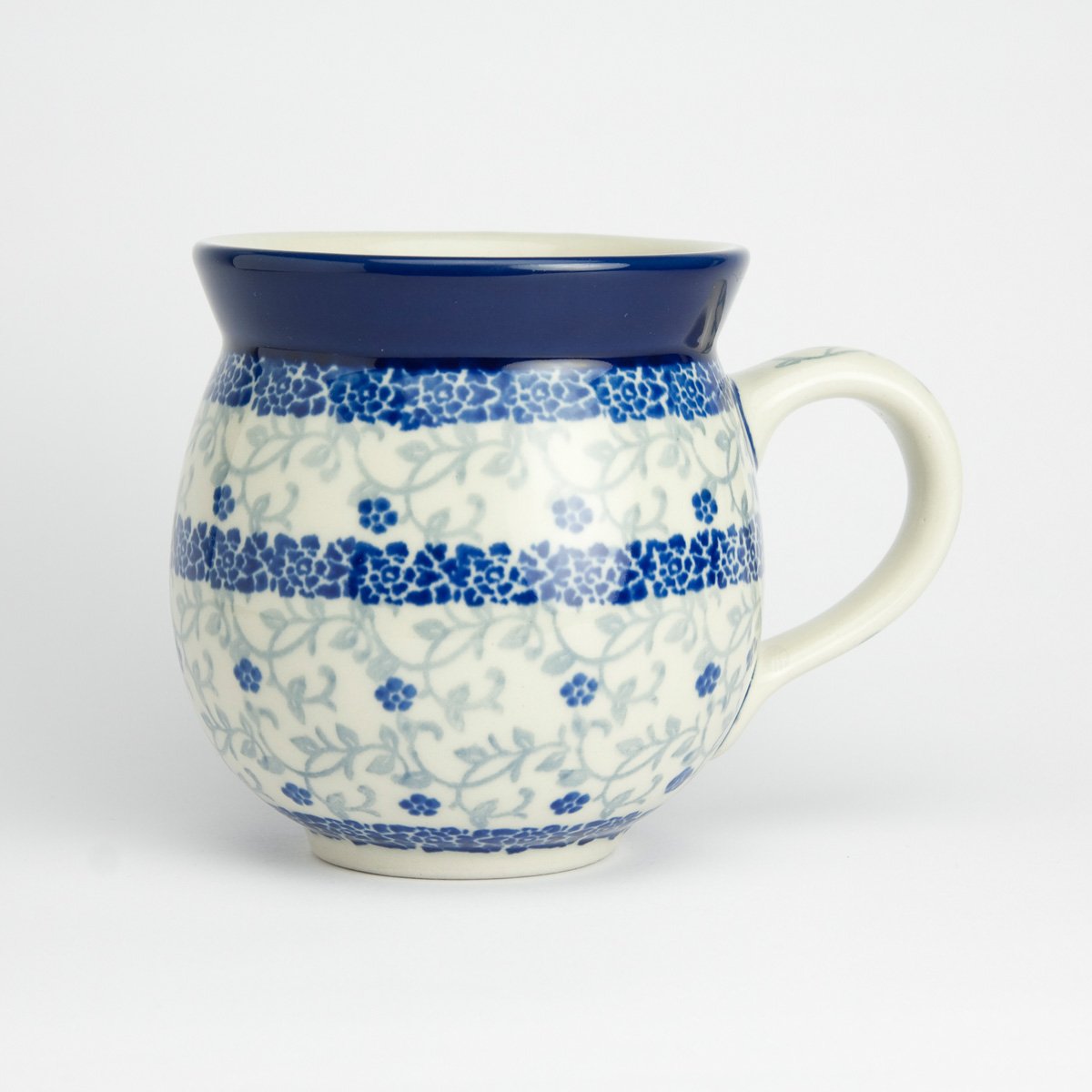 Arty Farty Polish Pottery 330ml Gents Mug - Forget-Me-Not