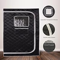 Vista 3 de Smartmak Sauna de vapor de tamaño completo, para una o dos personas, spa en casa de gran espacio, vaporizador de 4 litros y 2 sillas incluidas