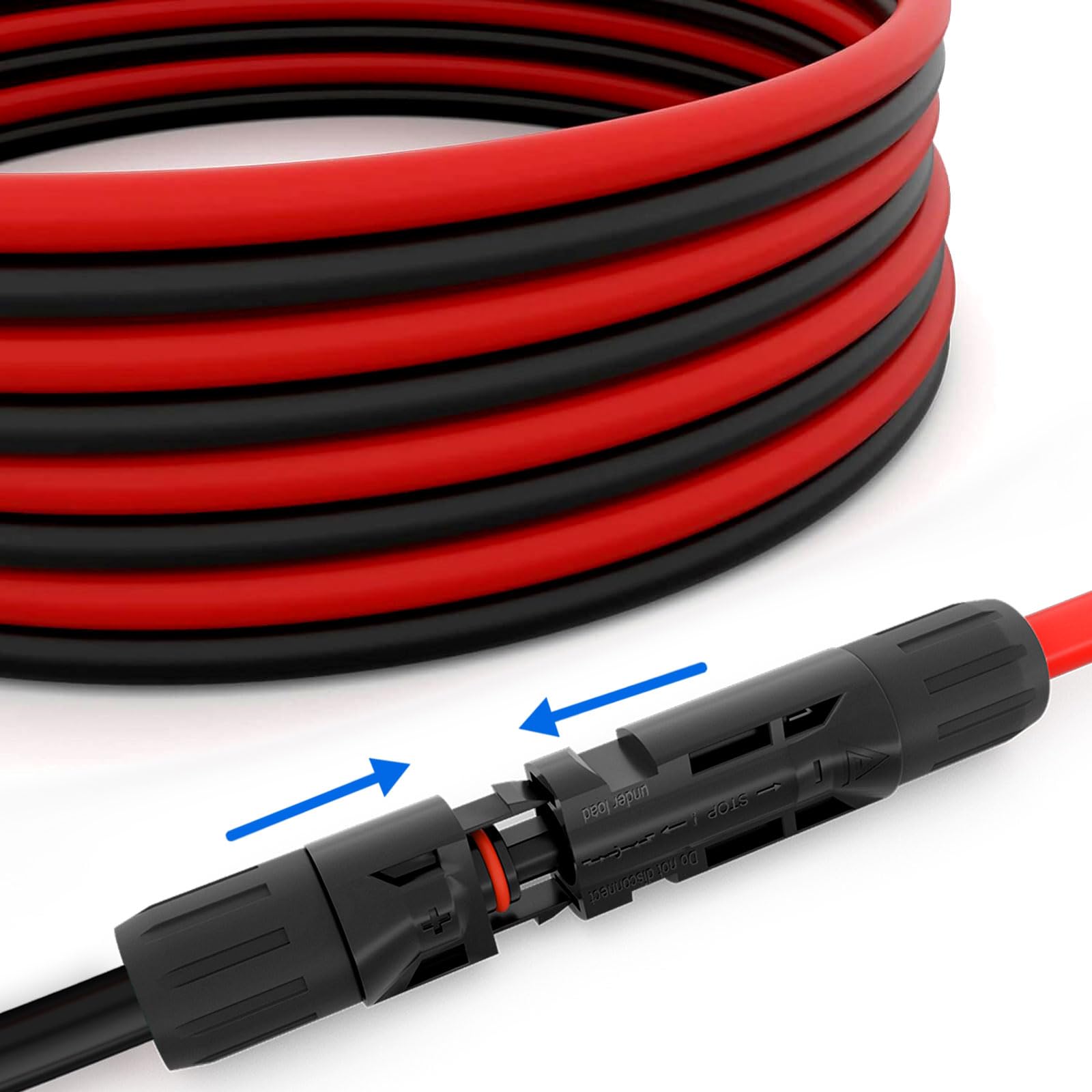 HB-DIGITAL Kabel solarny 40 m 4 mm² z wtyczką solarną i gniazdem solarnym do modułów solarnych, czysta miedź, kabel przedłużający, panel słoneczny, przewod, pojedyncza, elastyczna, dwuwarstwowa,