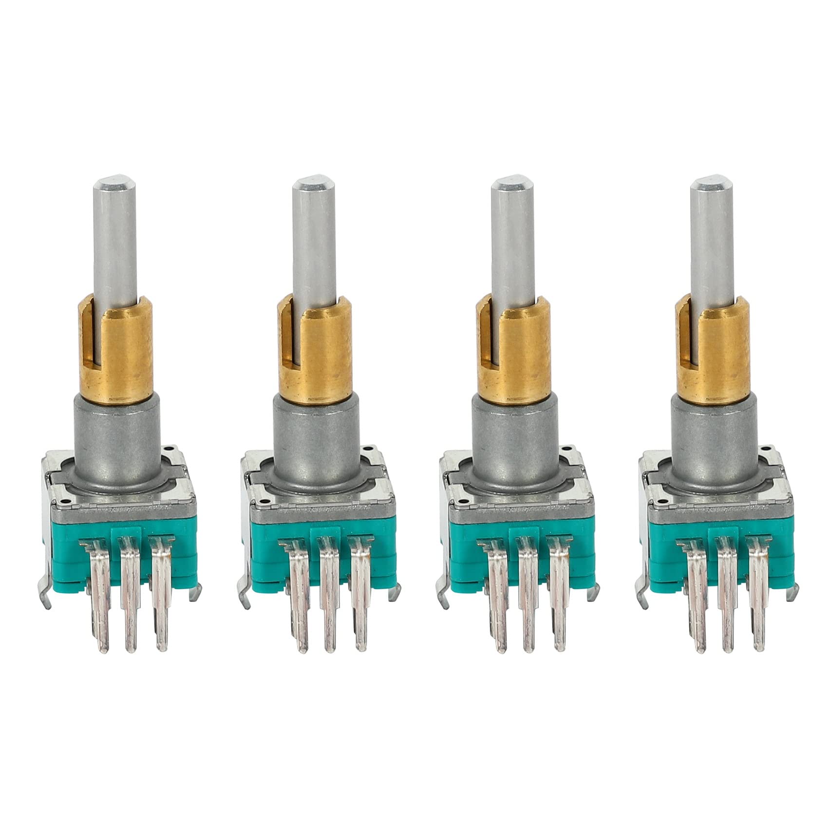 Dual-Axis Encoder EC11EBB24C03 – 30 Positionen, 15 Impulse, Metall, Grün/silber