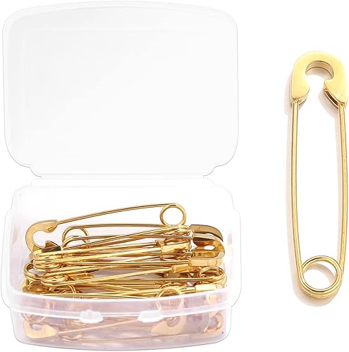 BLAVETI Pequeños pasadores de seguridad de acero inoxidable resistentes para pantalones de cintura, clips de decoración a granel para ropa, costura,