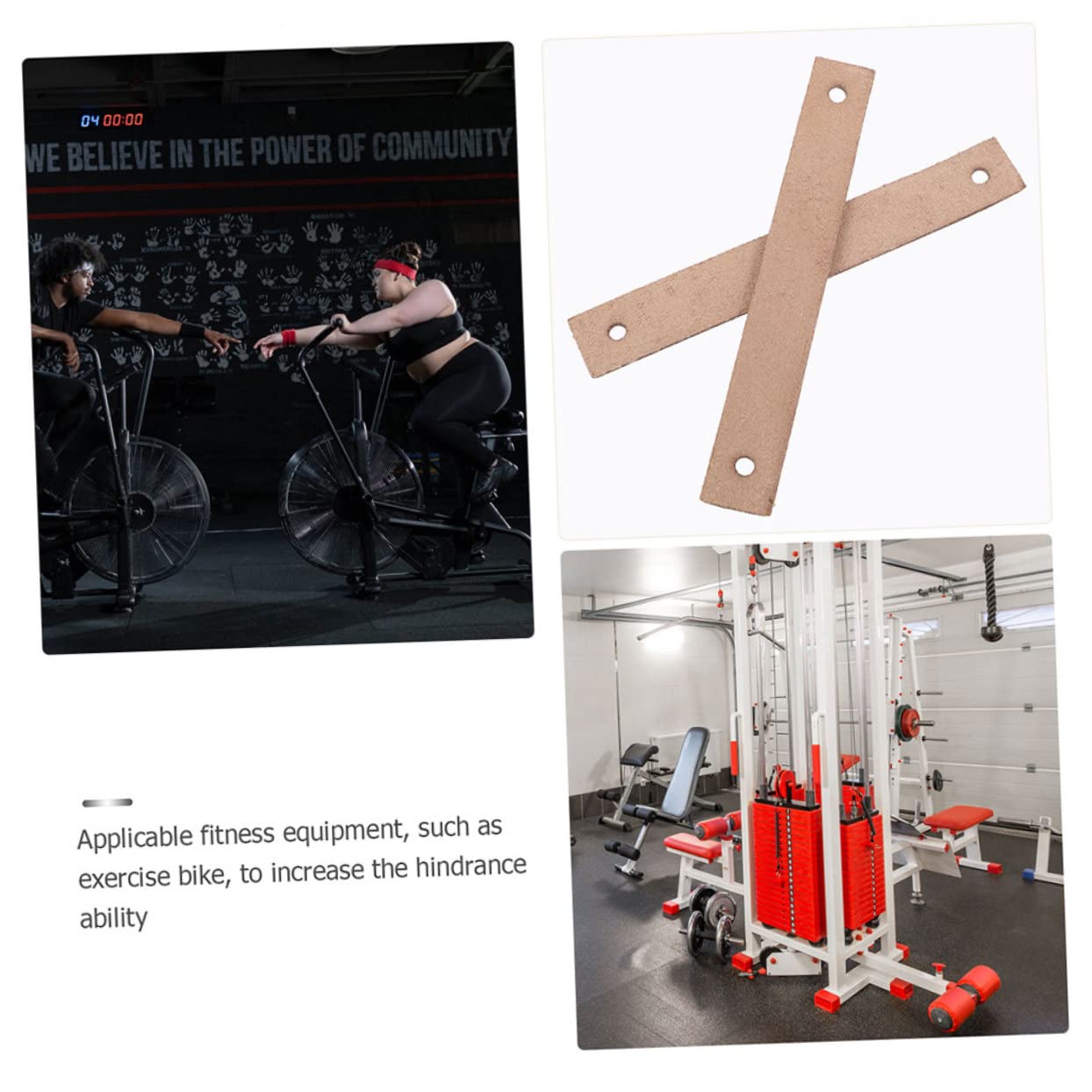 Ciieeo 5 Set Pastiglie per Bici da Fitness Resistenti E Facili da Installare Blocco per Bici da Spinning Effetto Silenzioso E Alta Accessori per Attrezzature Gym 2 Pezzi * 5