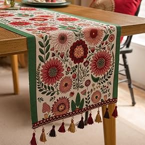 ⭐アメリカンカントー雑貨❤ෆりんごෆ⸒　テーブルセンター(ランナー)タッセル無し ⭐アメリカンカントー雑貨❤ෆりんごෆ⸒ テーブルセンター
