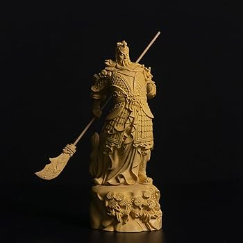 Amazon.co.jp: 関羽像 16cm Guan Yu Boxwood彫刻Feng Shui Real