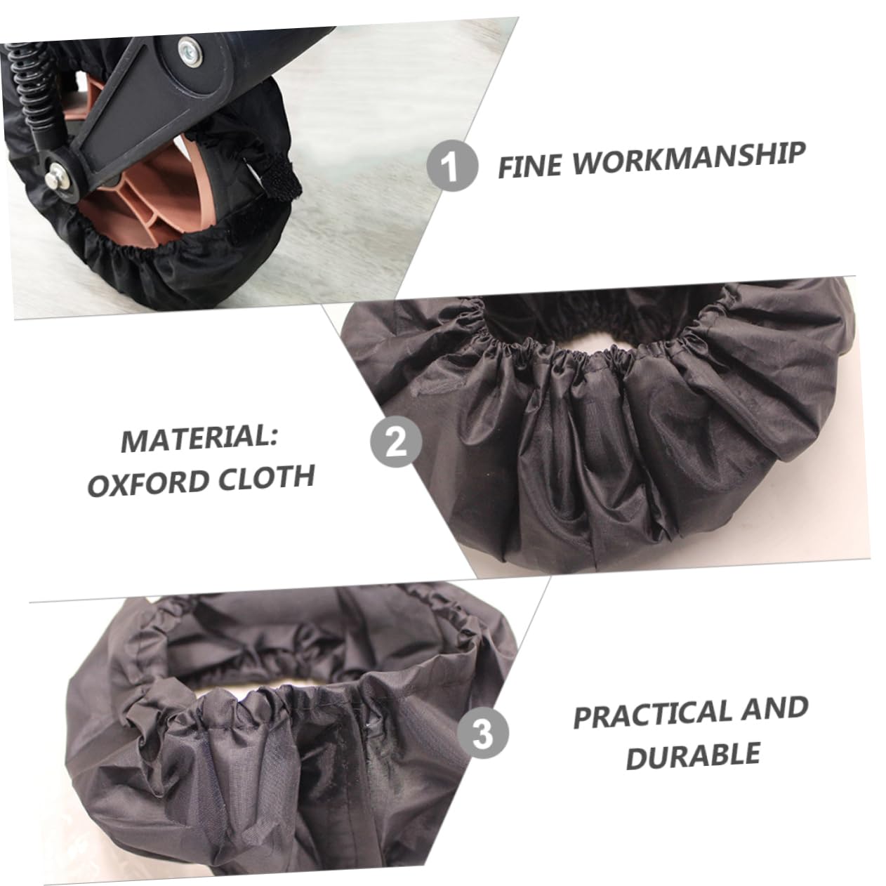 ULDIGI 2pcs Stroller Wheel Cover Wheel Accessory Tire Protector for Pushchair Skid-Resistant Water-Resistant