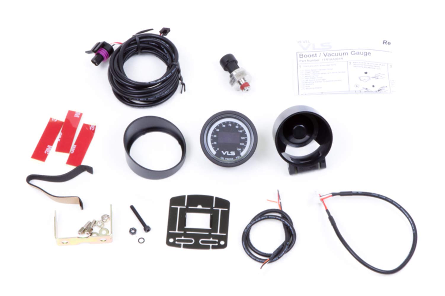 Revel 1TR1AA004R Gauge (VLS 52mm 0-150PSI Digital OLED Oil Pressure), 1 Pack