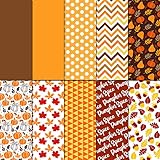 100Sheet Fall Tissue Papers Thanksgiving Wrapping Paper Pumpkin Plaid Patterned Autumn Gift Tissue Colored Decorative Paper Orange Tissue Paper for Gift Bags Holiday Party Birthday Decoration