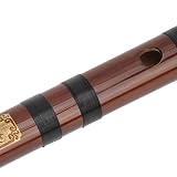 Walfront Bamboo Flet D-Key Dizi Bitter Bamboo Flute For Beginners With Lettering Body 8 Years Dry Material Dizi Zestaw Chiński Instrument Muzyczny