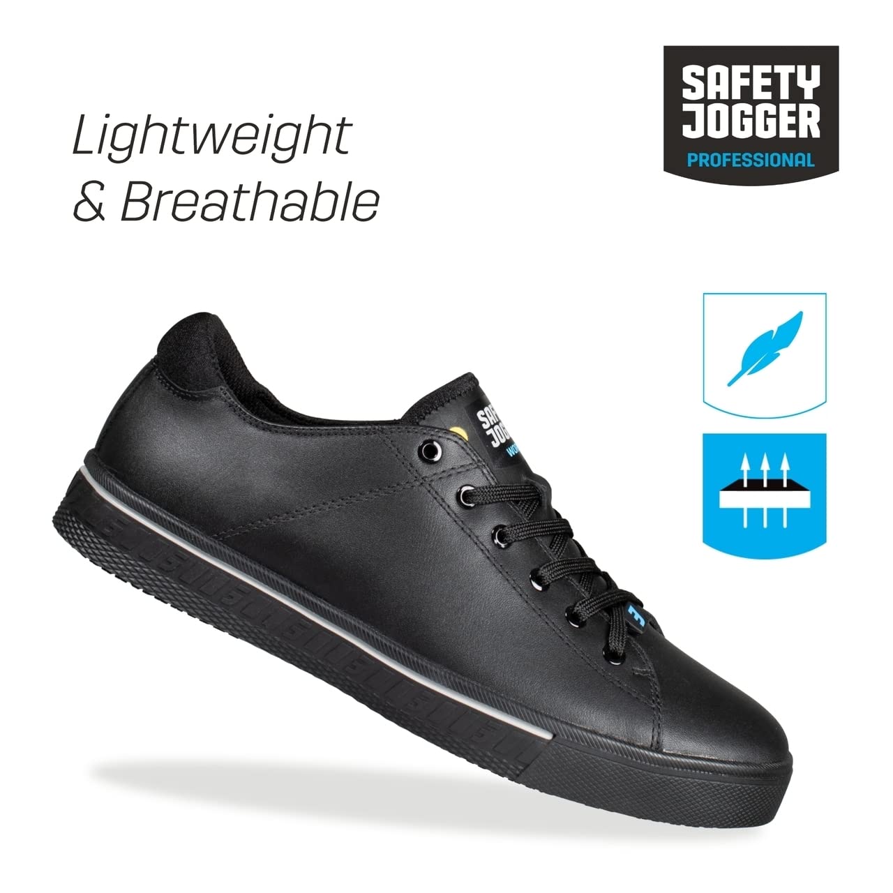 SAFETY JOGGER Chaussures de Travail légères pour Femmes et Hommes - Cool - Baskets Respirantes, Imperméable, Confortables et Antidérapantes, idéal pour Aide Soignants et Cuisine