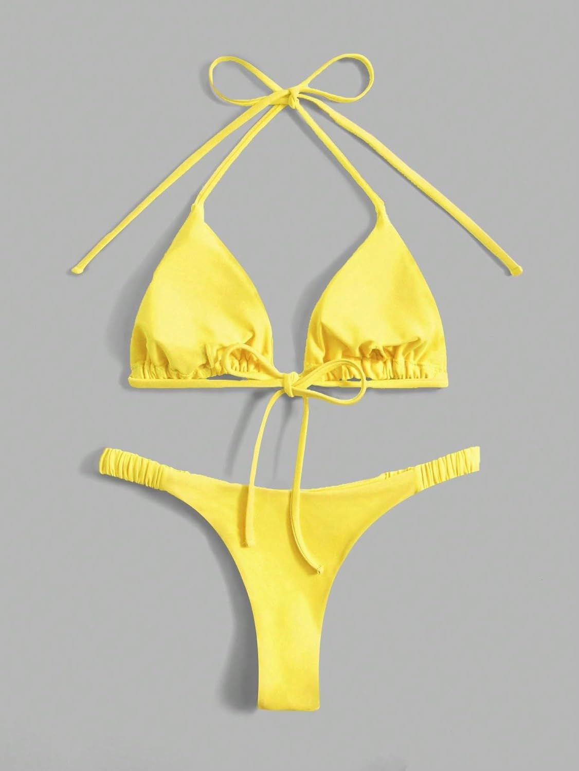 Sexy Solid Summer Beach Solid Bikini Set Bikini Set Swimsuit