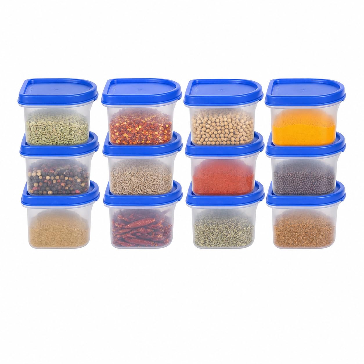 Cutting EDGE 250ML Modular Storage Container Blue Plain Lid (Set of 12)