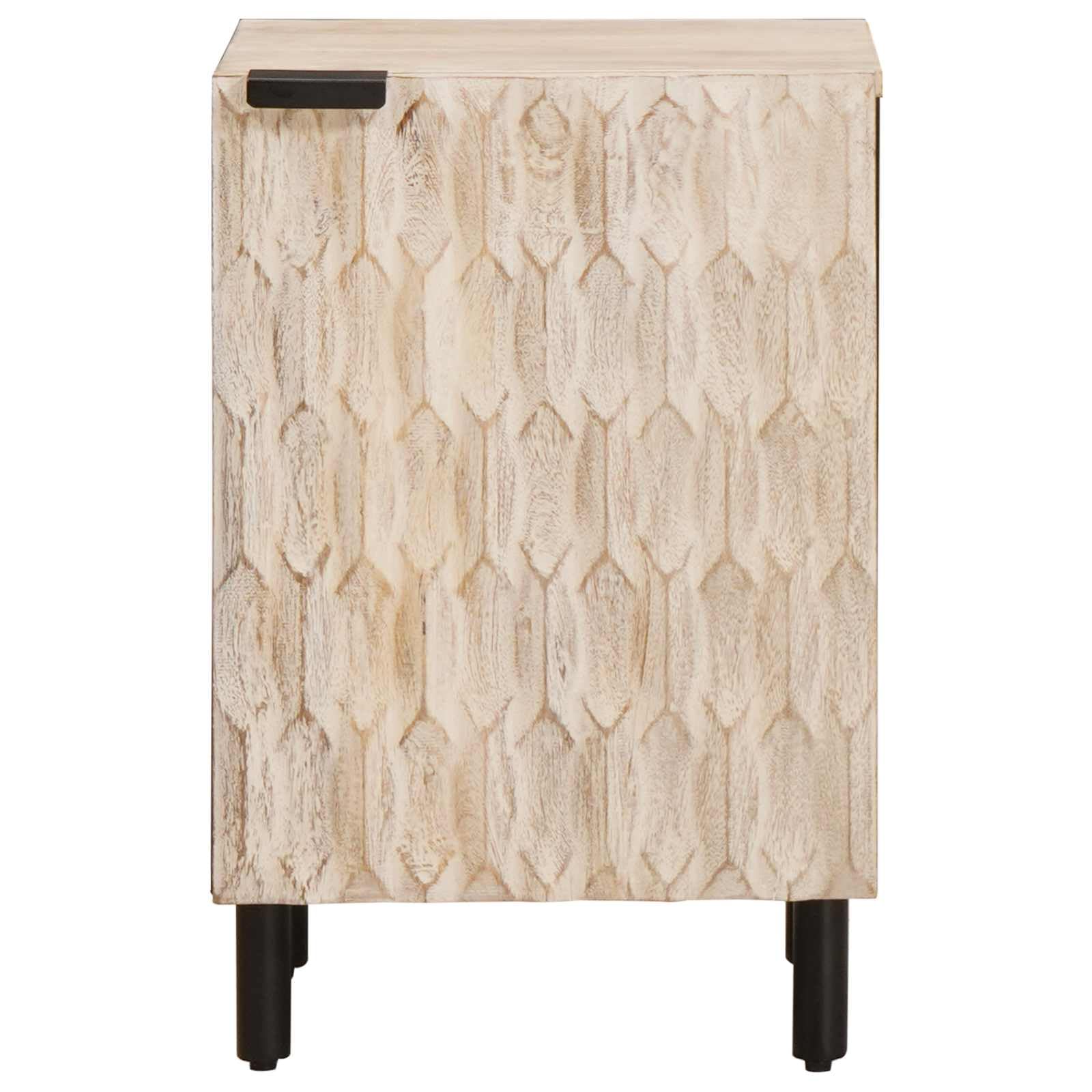 Armoire de Salle de Bain Blanche compacte 38 x 33 x 58 cm en Bois de manguier Massif avec étagère Porte pour Rangement intérieur dans buanderie ou Salle d'eau