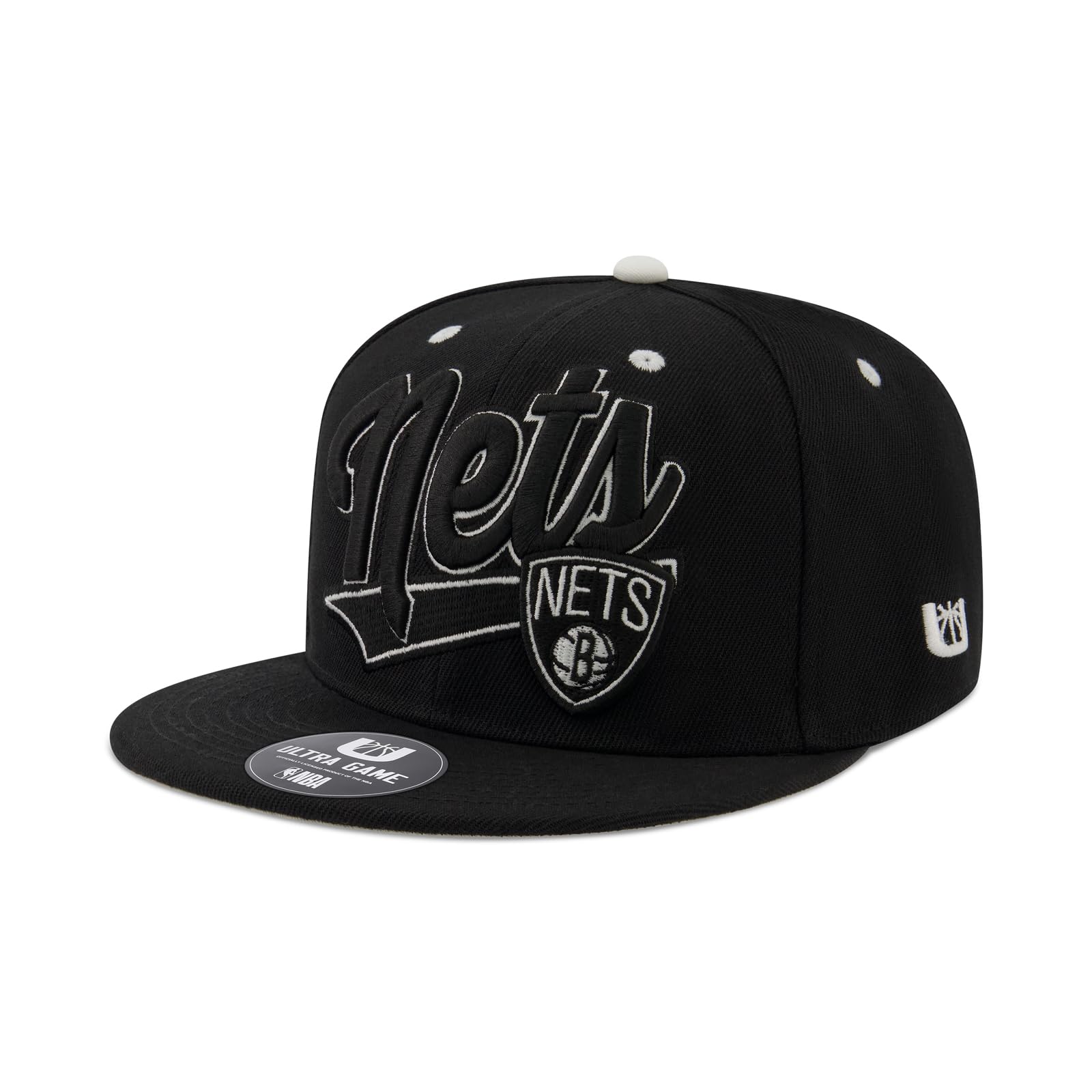 Ultra Game NBA Boys 8-20 Snap Back 3D Embroidered Team Logo Baseball Cap Hat, Team Color, One size