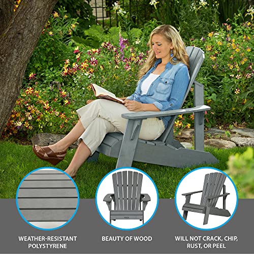 Image of Lifetime Faux Wood Adirondack Chair, Gray - 60204
