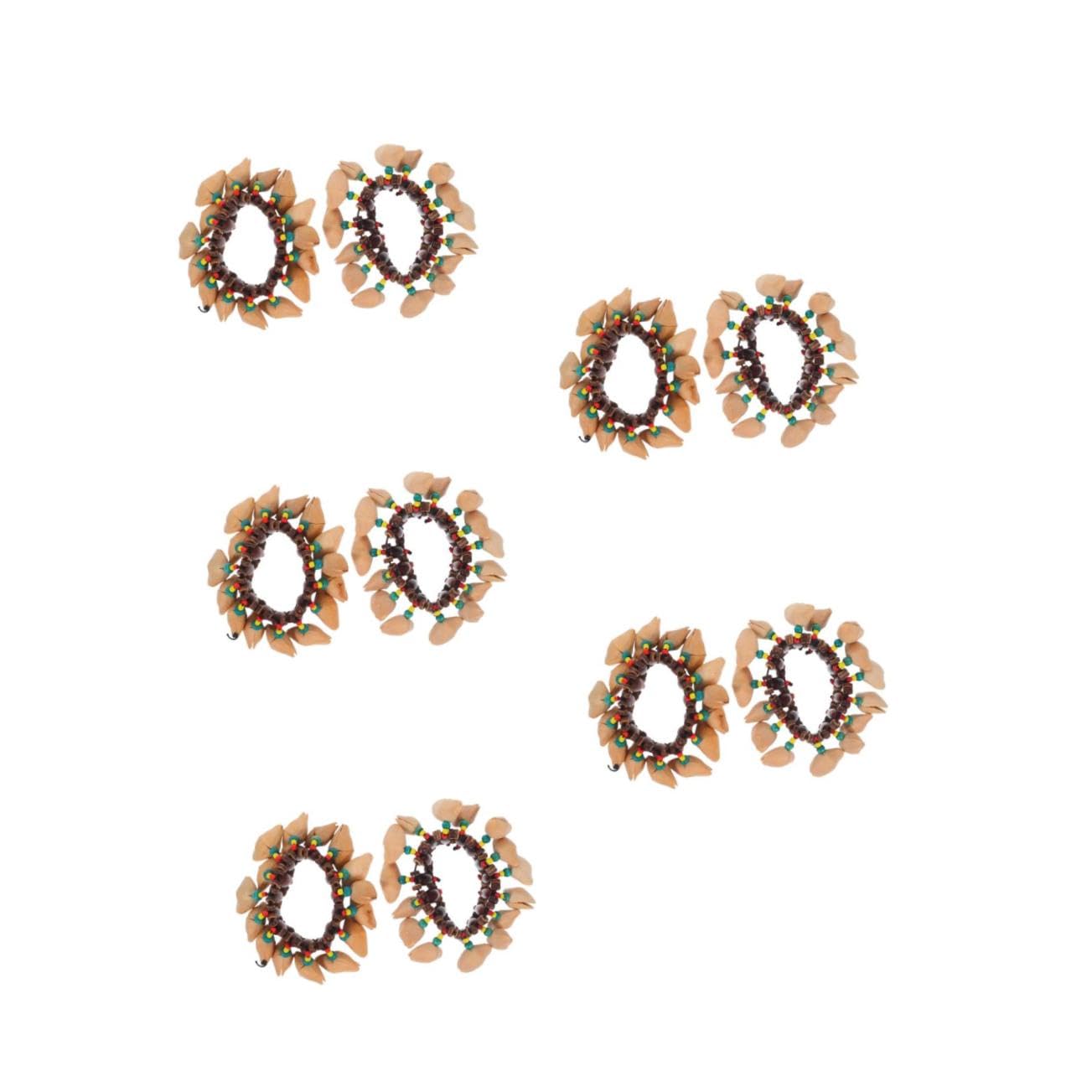 Beavorty 10 pezzi Braccialetti Sonagli Africani Strumento Musicale Djembe Leggero e Resistente per Percussioni e Decorazione