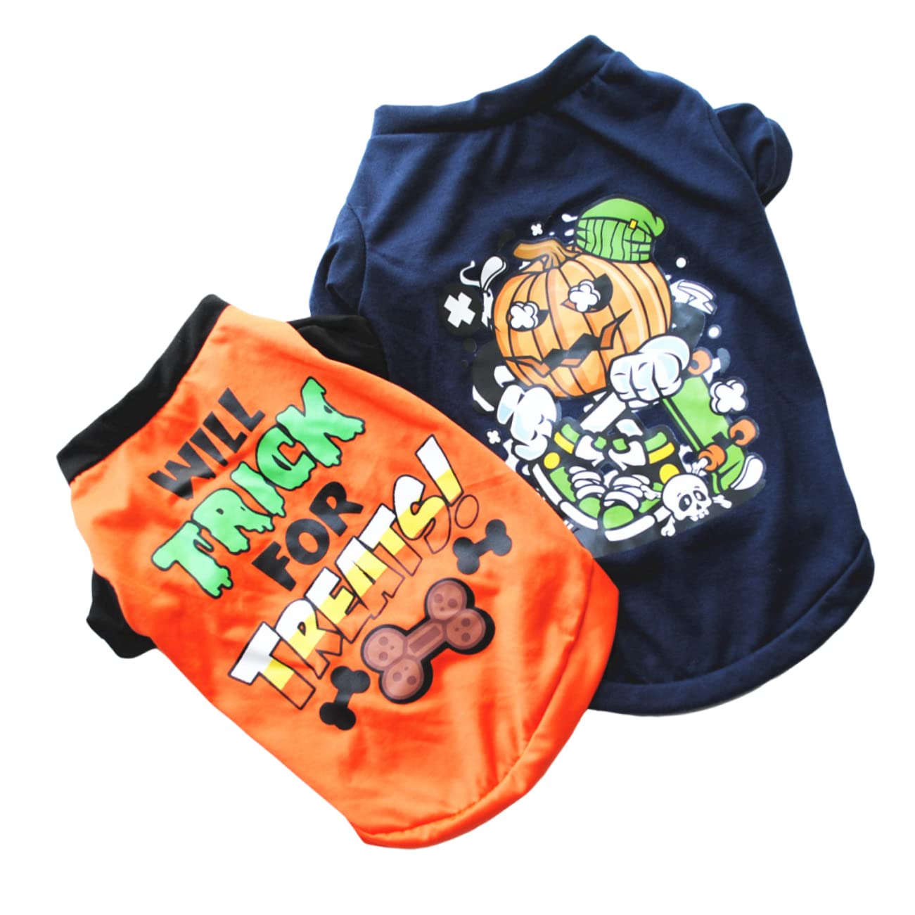 ABOOFAN 6 Pz t-shirt per cani da compagnia di Halloween costume da zucca per cani gilet per halloween cane vestiti costumi per rifornimento dell'animale domestico di Halloween
