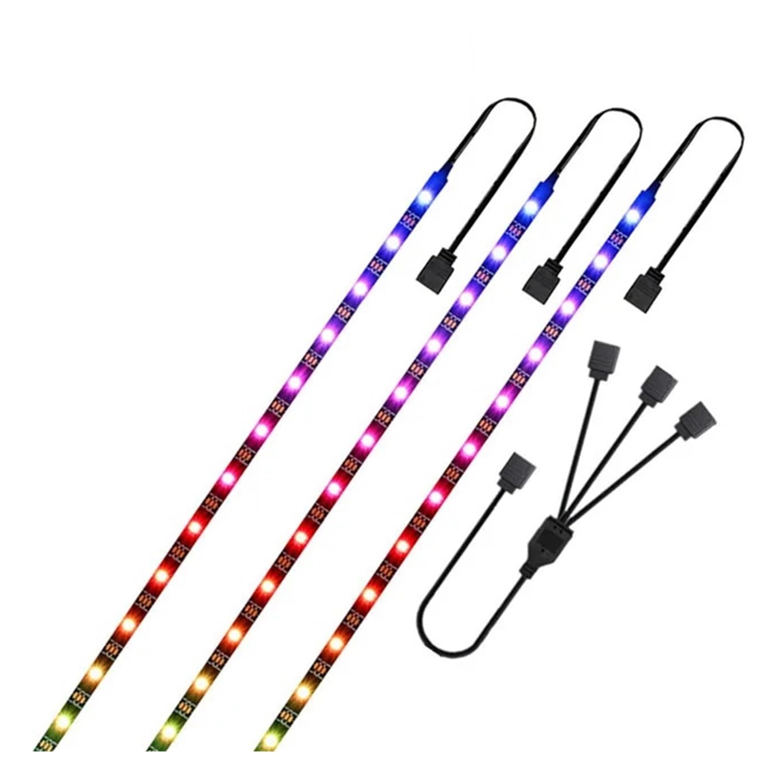 Rainbow PC Digital WS2812b LED-Streifenlicht for 5 V 3-poliges ARGB-Header-PC-Gehäuse(Waterproof,30 1m X3)