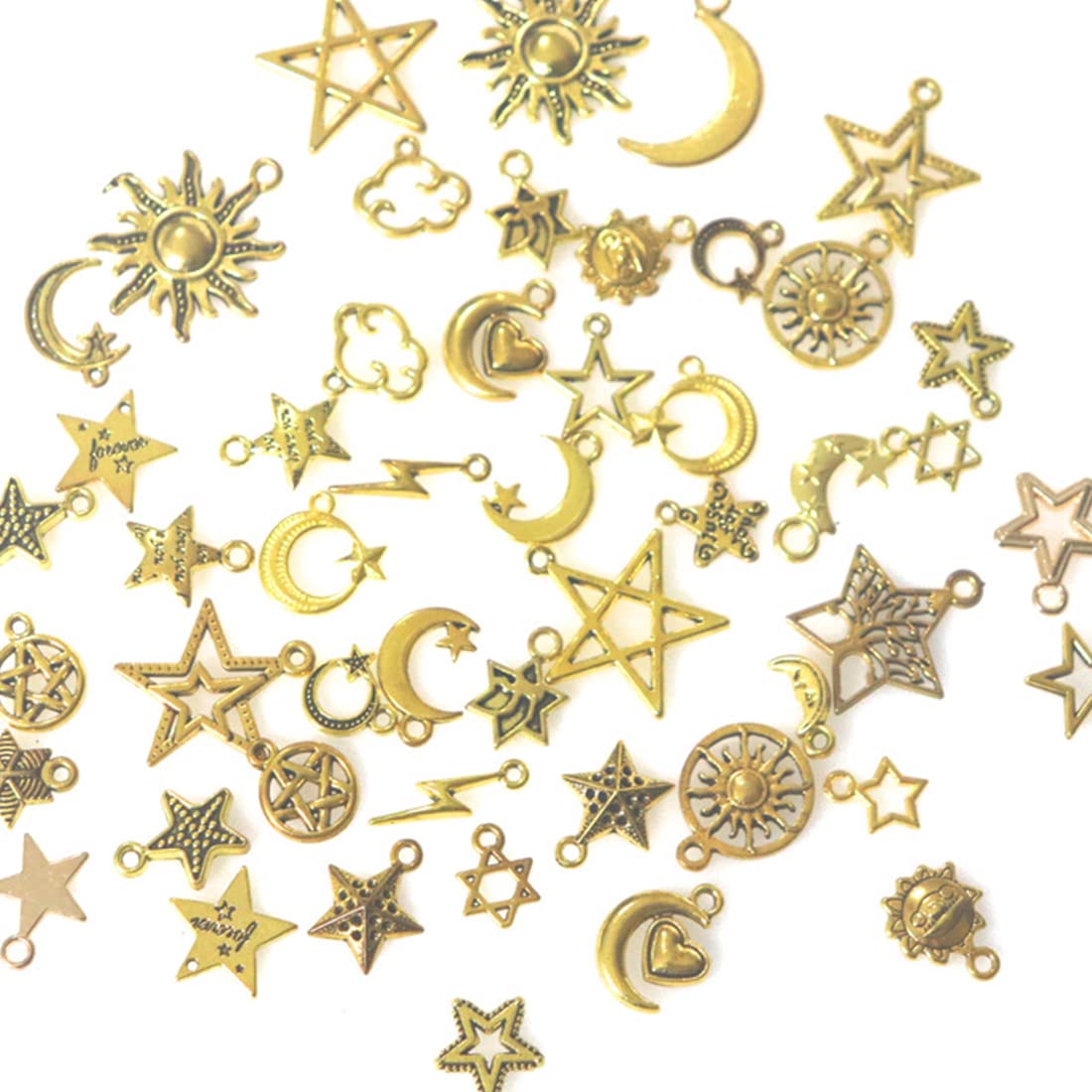 Lot De 50 Breloques Et Pendentifs Pour Fabrication De Bijoux - Neufs