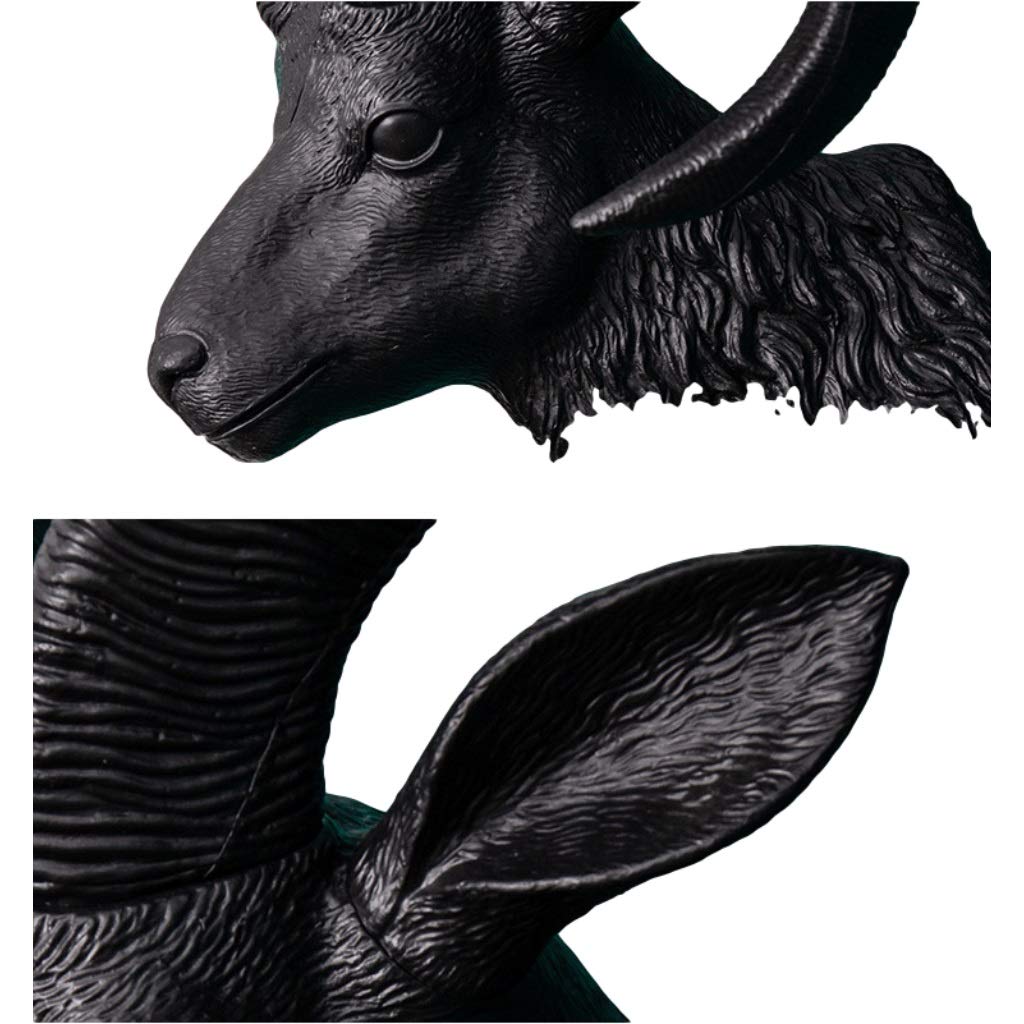 Amazon.co.jp: 壁の彫刻 ビッグホーン羊の頭部の樹脂動物の頭の壁掛け
