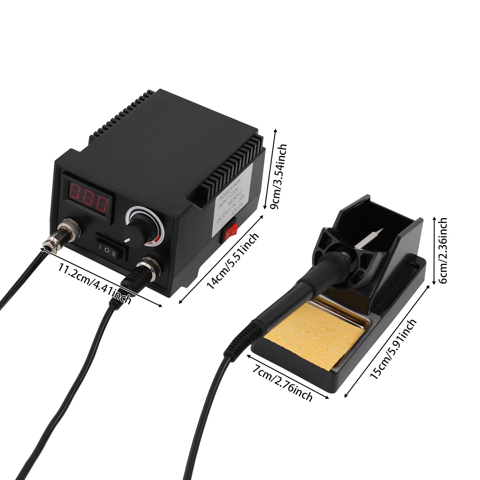 80W Holzbrenungsmaschine Set mit 2 Brandmalstifte und 21 Drahtspitzen, verstellbare Temperatur Doppelstift Brandmalerei Maschine mit LED-Display, Lötkolben Set Pyrographie Maschine Brandmalstation