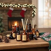 Vista 5 de Craft & Kin Difusor de caña con aroma a salvia, flor de naranjo y loto Aceite esencial totalmente natural y 8 varillas de fragancia de ratán