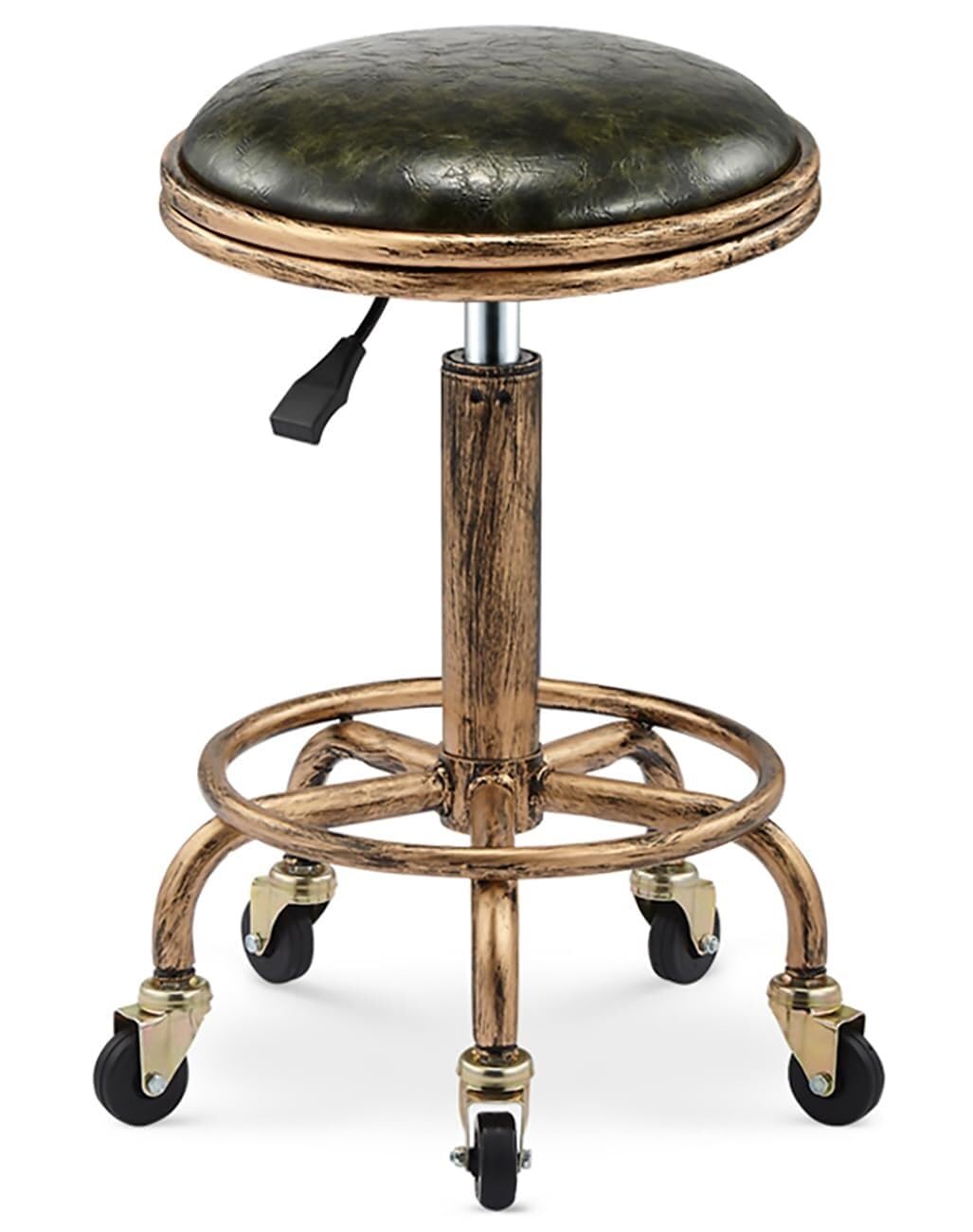 Taburete giratorio de oficina con ruedas, altura ajustable para cocina, laboratorio, masaje, peluquería y bar