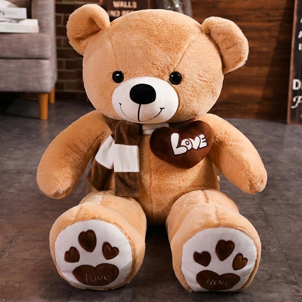 YunNasi Orso di Peluche Gigante Orsacchiotto Gigante | Morbido Peluche Giganti Bianco XXL Marrone Chiaro