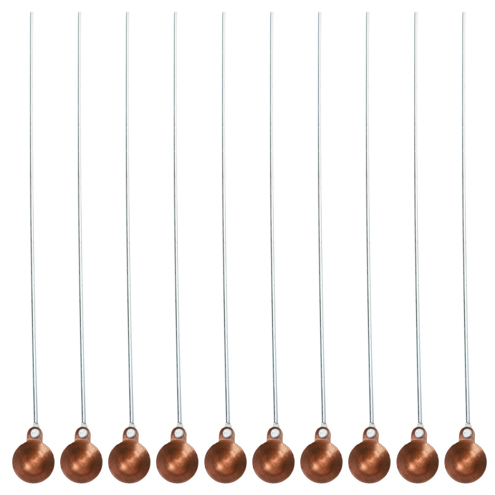 Cucharas de cobre Operitacx: utensilios de mango largo para laboratorios 8