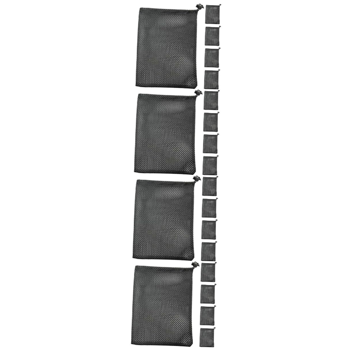TOYANDONA Bolsa De Malla De Almacenamiento Largo Bolsa De Malla Deportiva Deportes Maleta Tajadas Neto Bolsas De Almacenamiento con Cordón Bolsa Neta Poliéster Negro