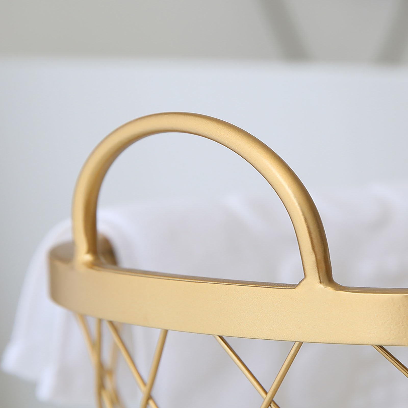Cesto portabiancheria L con Ruote, Carrello Multifunzionale in Filo Metallico per riporre Oggetti, Cesto portaoggetti per Tappetino da Yoga